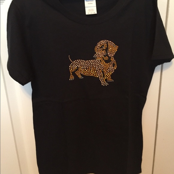 Tops - Dachshund Rhinestone T-Shirt